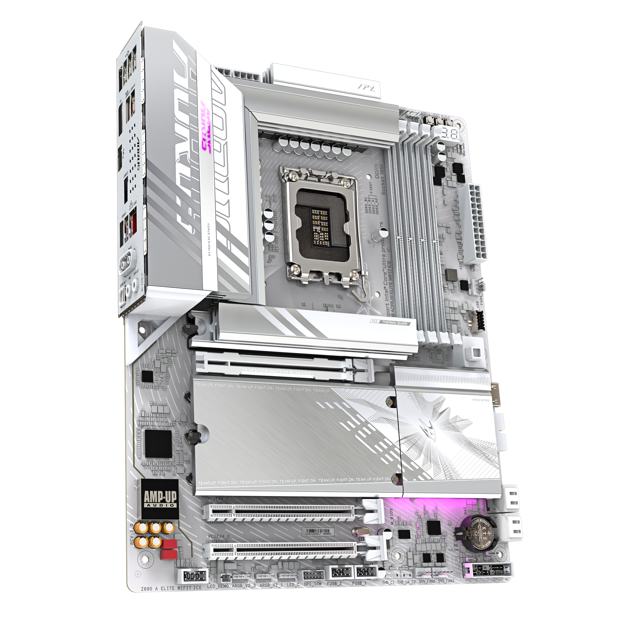 Alternative view of Gigabyte Z890 AORUS ELITE WIFI7 ICE